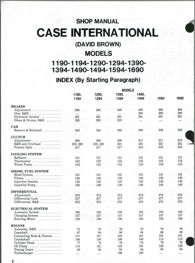 1290 Case Tractor Manual