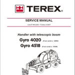 Terex Gyro 4020, Gyro 4518 Telescopic Handler Service Repair Manual