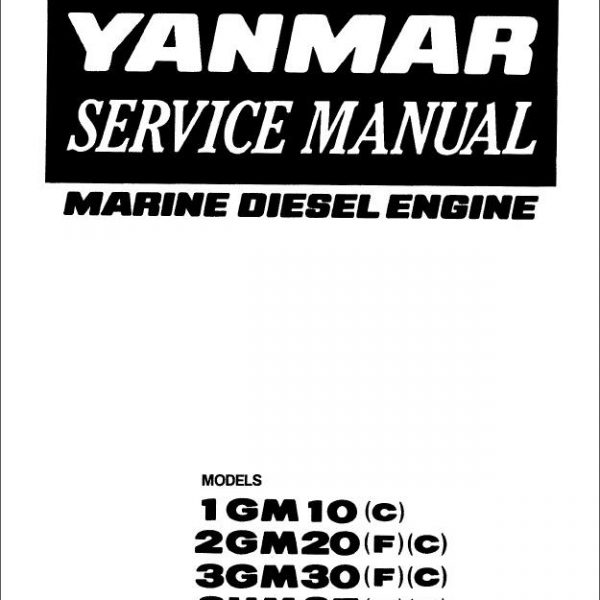Yanmar Marine Diesel Engine 1GM10, 2GM20, 3GM30, 3HM35 Service Repair