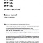 Case WX145, WX165, WX185 Excavators Service Manual