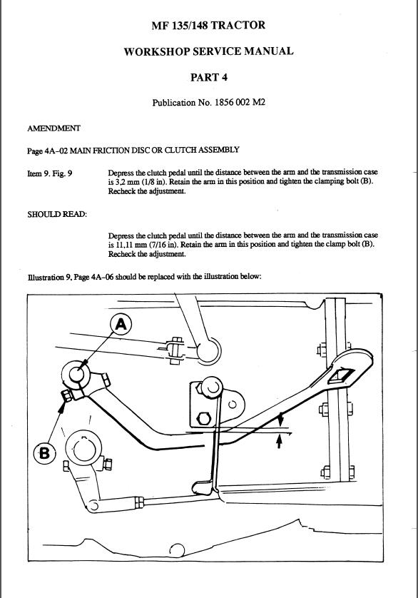 Massey Ferguson Mf 135 Mf 148 Tractor Workshop Service Manual