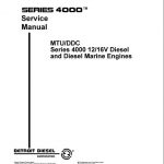 Detroit MTU DDC 4000 12V 16V Diesel Engines Manual
