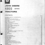 John Deere 4000 Series Tractor Service Manual
