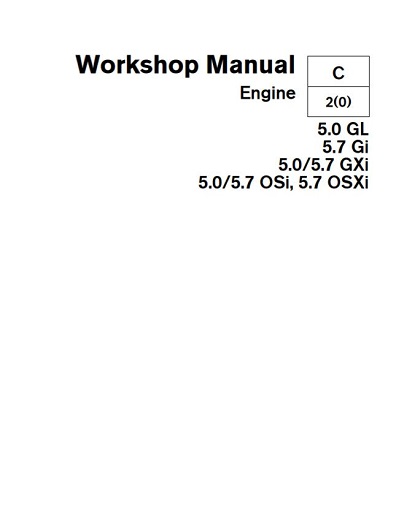 Volvo Penta 5.0/5.7 GXi Workshop Service Repair Manual