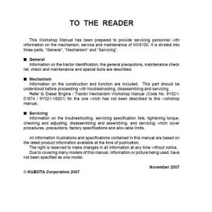 Kubota MX5100 service manual