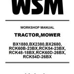 Kubota BX1880 Tractor Service Manual