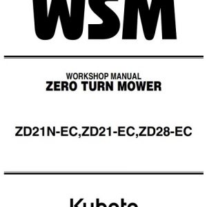 Kubota ZD21N-EC Workshop Manual