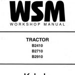 Kubota B2410, B2710, B2910 Tractor Workshop Manual