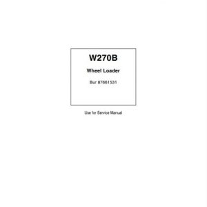 New Holland W270B Workshop Manual