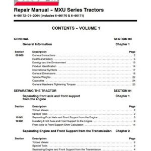 Case IH MXU Series 100 110 125 135 115 Service Manual