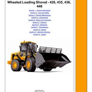 JCB 426, 435, 436, 446 Wheeled Loader Service Manual