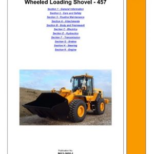 JCB 457 Wheeled Loading Shovel Service Manual