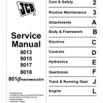 JCB 8013, 8015, 8017, 8018, 801 Gravemaster Mini Excavator Service Manual