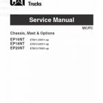 Cat EP16NT, EP18NT, EP20NT Electric Forklift Truck Service Manual