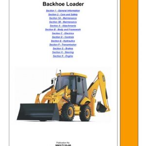 JCB 2CX, 2CXU, 210S, 210SU Backhoe Loader Service Manual