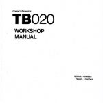 Takeuchi TB020 Compact Excavator Workshop Manual