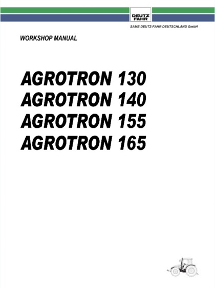 Deutz Fahr Agrotron 130 140 155 165 Tractor Service Manual