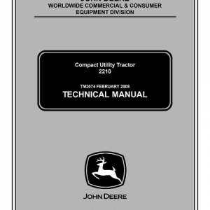 John Deere 2210 Compact Utility Tractor Technical Manual