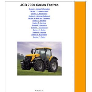 JCB 7170 7200 7230 Fastrac Service Repair Manual