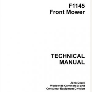 John Deere F1145 Front Mower Technical Manual
