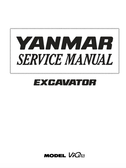 Yanmar ViO75 Excavator Service Manual
