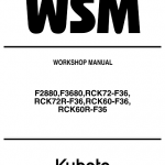 Kubota F2880, F2880E, F3680, RCK72P-F36, RCK72R-F36, RCK60P-F36, RCK60R-F36 Workshop Manual