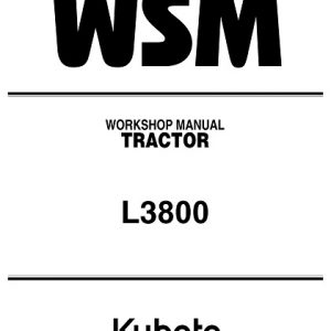 Kubota Tractor L3800 Workshop Service Manual