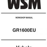 Kubota GR1600EU Workshop Service Manual