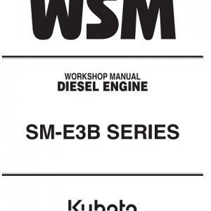Kubota WSM SM-E3B Series Workshop Manual