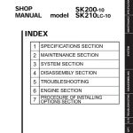 Kobelco SK200-10, SK210-10 Hydraulic Excavator Shop Manual