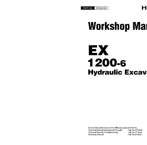 Hitachi EX1200-6 Hydraulic Excavator Workshop Manual