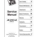 JCB JS210LC Tracked Excavator Service Manual