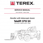 Terex Telelift 3713 SX Telescopic Handler Service Manual