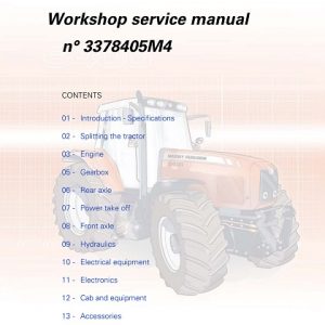 Massey Ferguson MF6400 Workshop Service Manual