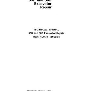 John Deere 35D, 50D Excavator Technical Manual