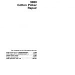 John Deere 9960 Cotton Picker Technical Manual