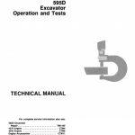 John Deere 595D Excavator Operation and Tests Technical Manual