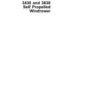 John Deere 3430, 3830 Self Propelled Windrower Technical Manual