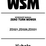 Kubota Zd321 Zd326 Zd331 Zero Turn Mower Workshop Manual