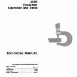 John Deere 495D Excavator Operation and Tests Technical Manual