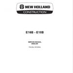 New Holland E16B, E18B Mini Service Manual