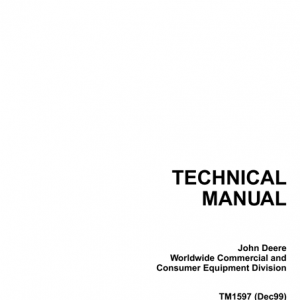 John Deere F735 Front Mower Technical Manual