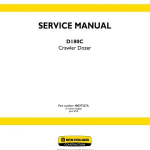 New Holland D180C Crawler dozer Service Manual PDF