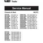 Caterpillar GP20ZN, GP25ZN Forklift Lift Truck Service Manual
