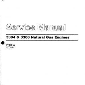 Caterpillar 3304 3306 Natural Gas Engine Service Manual