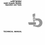 John Deere 540D Skidder, 548D Grapple Skidder Operation and Tests Technical Manual