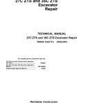 John Deere 27C ZTS and 35C ZTS Excavator Technical Manual