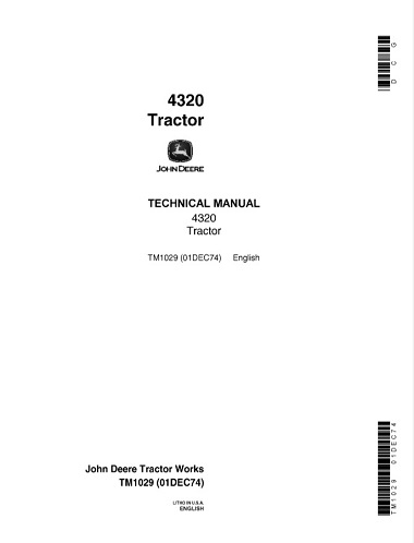 John Deere 4320 Tractor Technical Manual