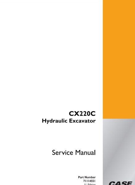Case CX220C Hydraulic Excavator Service Manual
