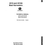 John Deere 4310, 4310A Beet Harvesters Technical Manual